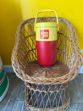 Vintage Coleman Slim Jim Beef Stick Thermos Cooler with Handle Spout Drinks